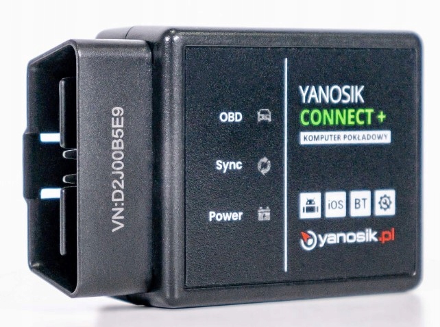 YANOSIK CONNECT+ diagnostyka OBD2 na iOS i Android Marka Yanosik