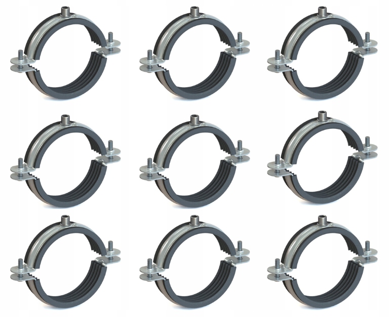 Montážní Objímka Niczuk fi 315 s tlumičem nárazů, pozink ocel , Sada 9 Kusů