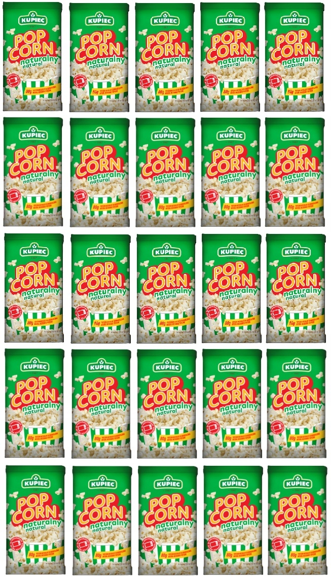 Levně 25x 80g Kupiec Popcorn přírodní Karton