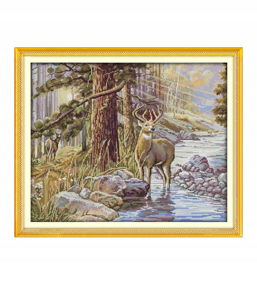 Kanva s potiskem vyšívací sada (kanva,mulina)