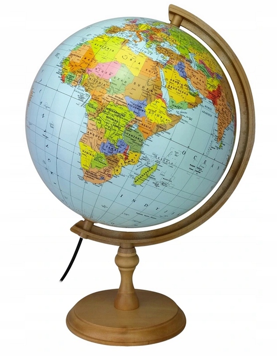 GLOBUS MAPA POLITYCZNA ŚWIATA 32 cm PODŚWIETLANY