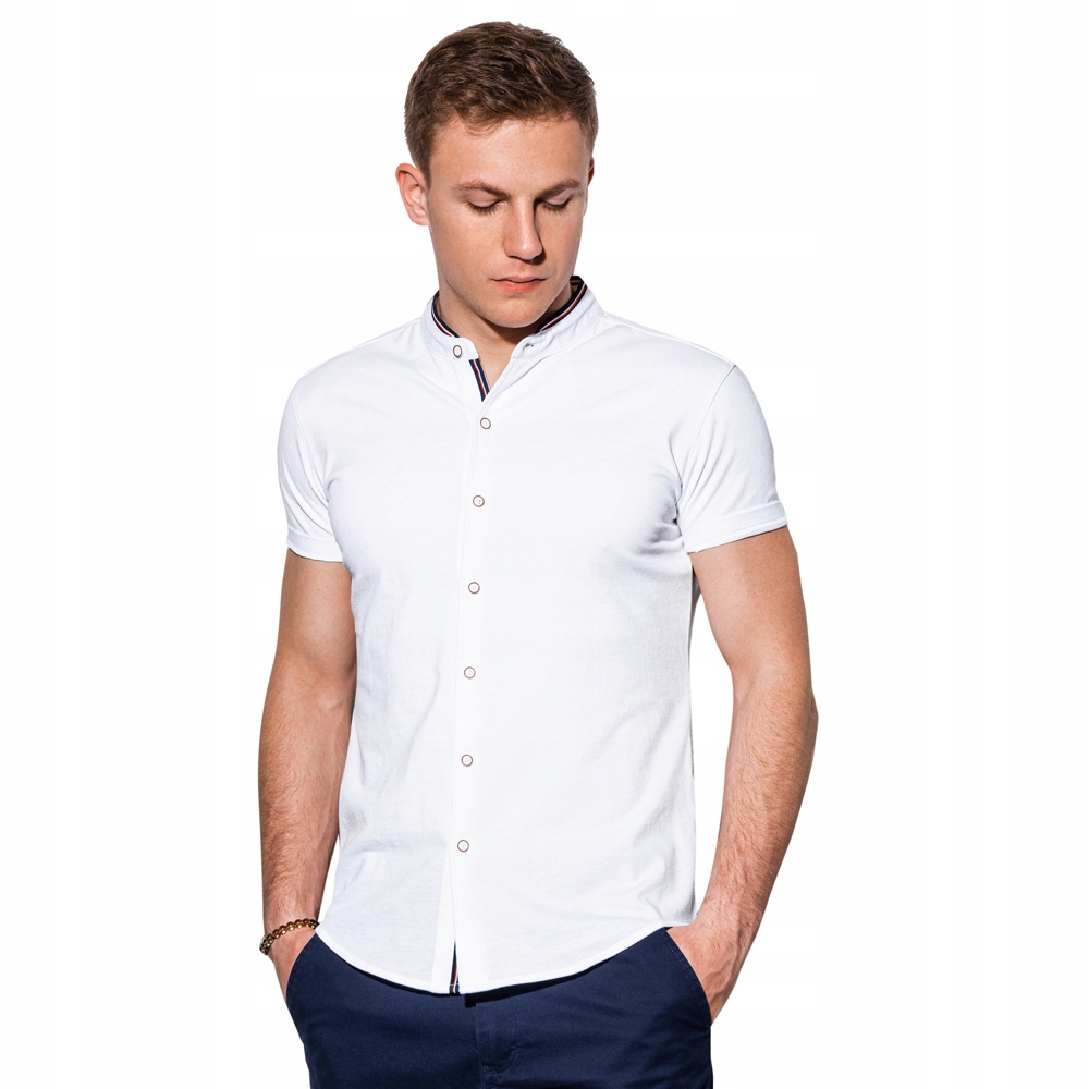 

Koszula męska z krótkim rękawem K543 biała M