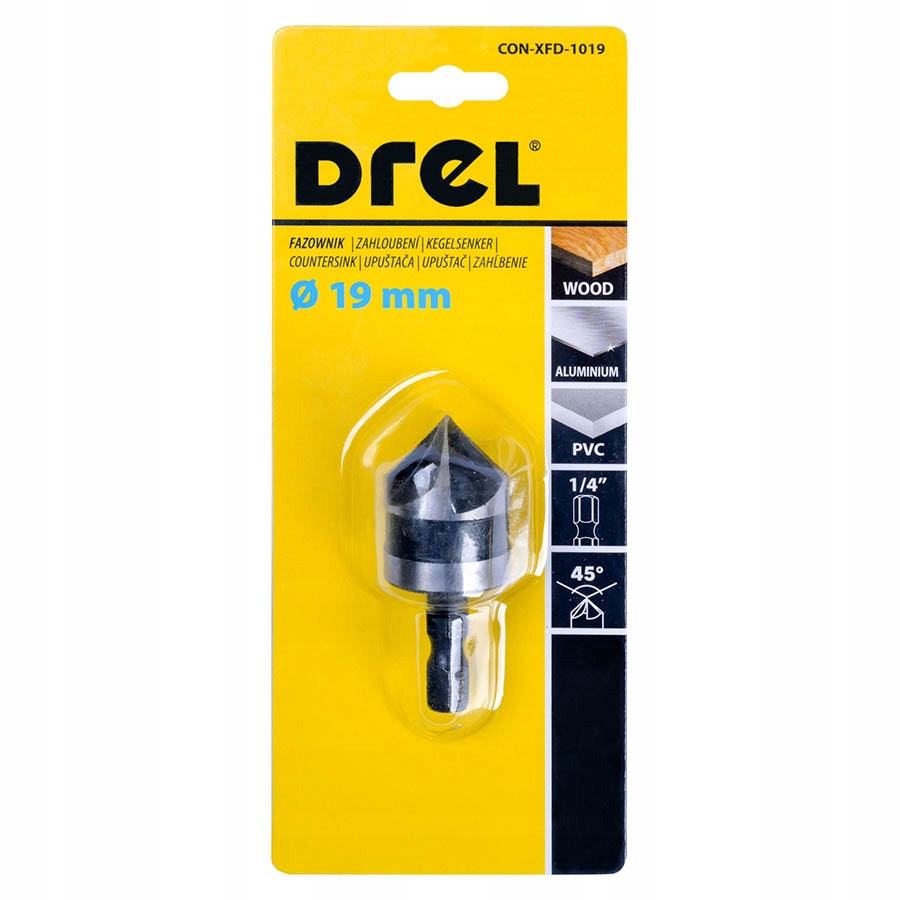 Pogłębiacz, fazownik do drewna, aluminium i PVC Marka Drel