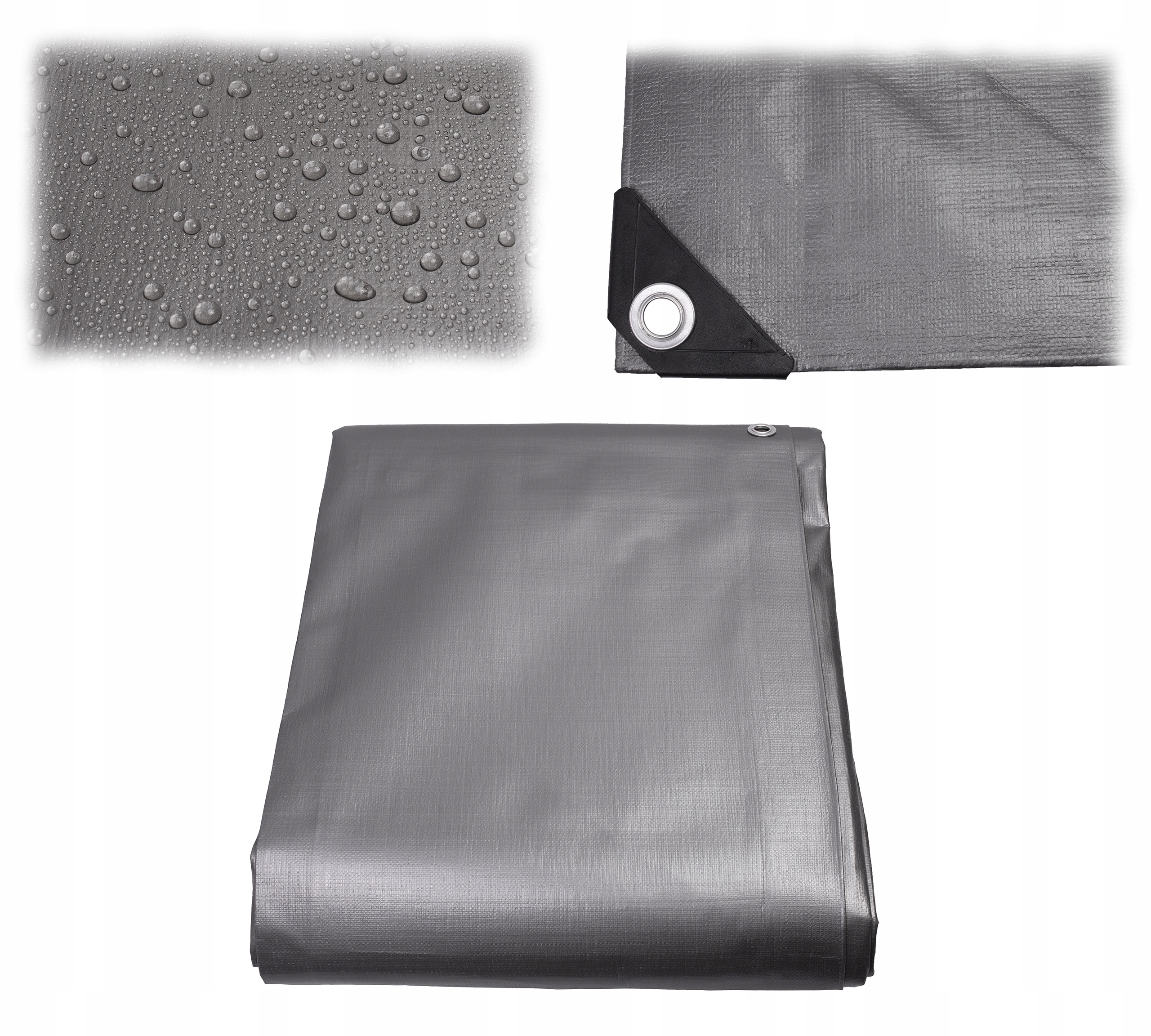 PLANDEKA 8X8m MEGA GRUBA WZMACNIANA WYTRZYMAŁA 260G MROZOODPORNA UV++