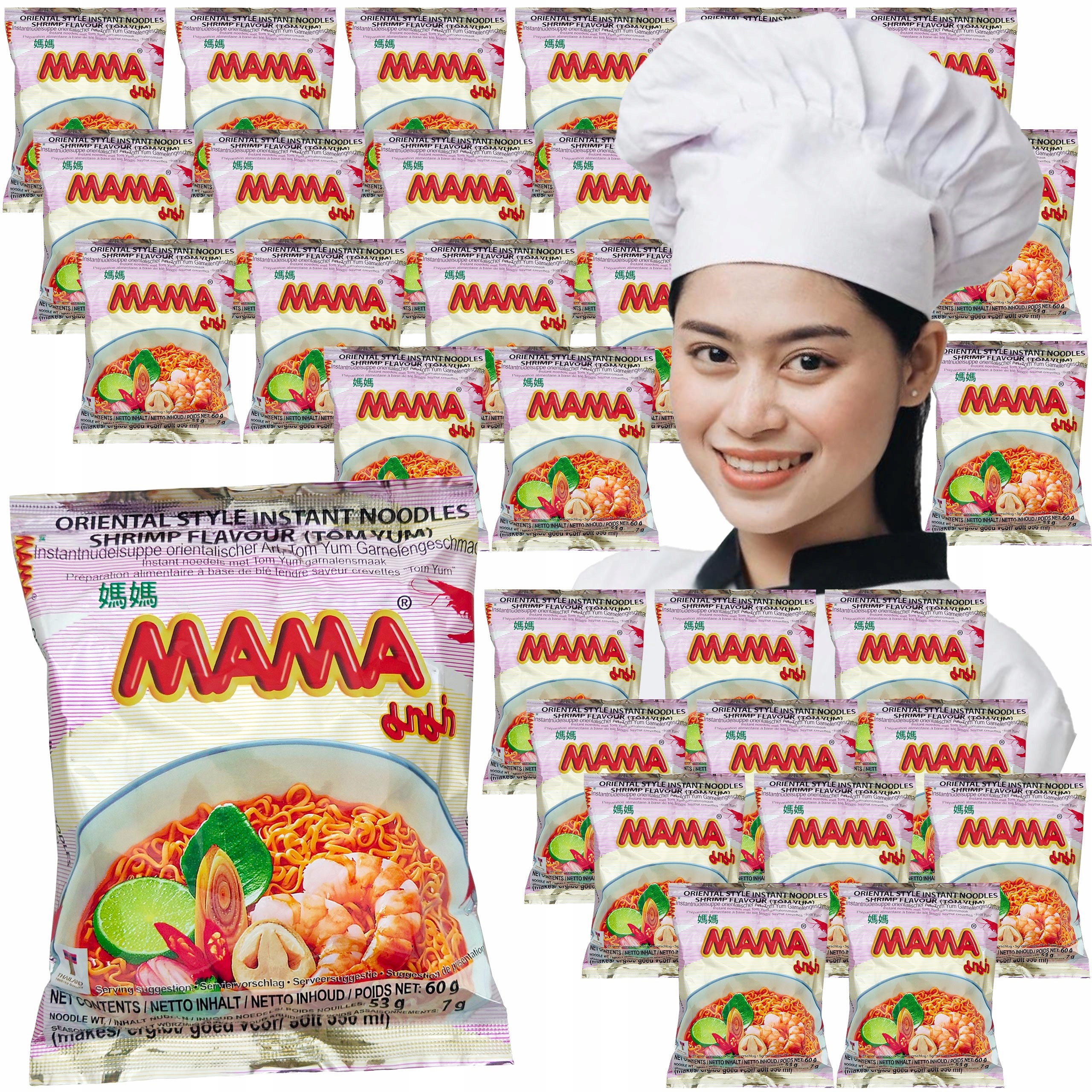 Levně Orientální Polévka s příchutí Krevetového Krému Mama 60 g x 30 ks