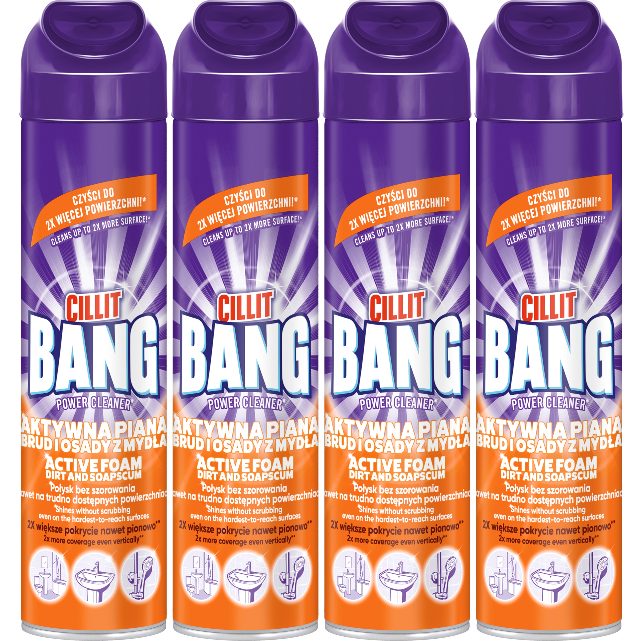 

Cillit Bang Piana Aktywna Bakterie i Brud 4x 600ml