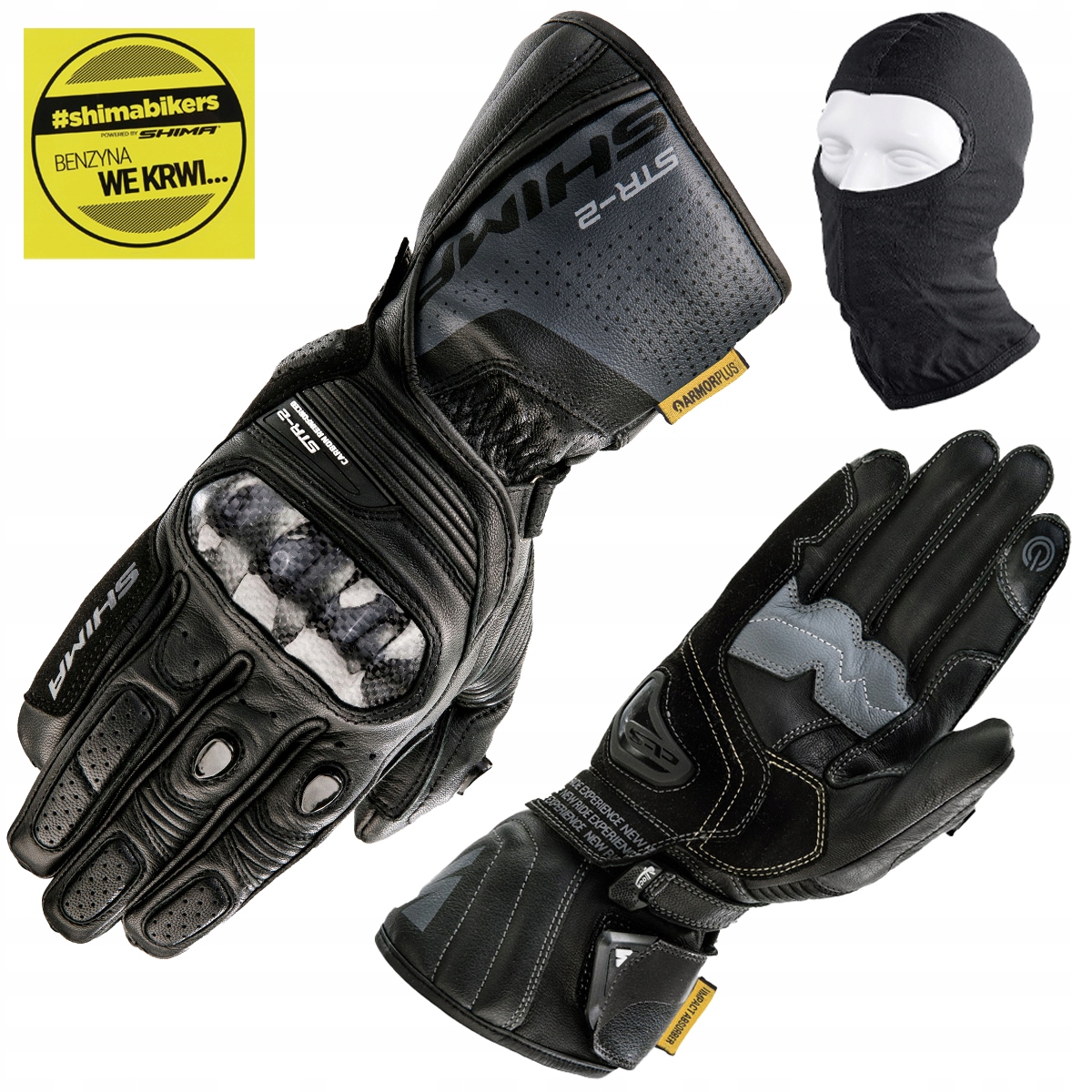 Motocyklové Rukavice Shima ST-2 Black Pánske Športové Kožené Darček
