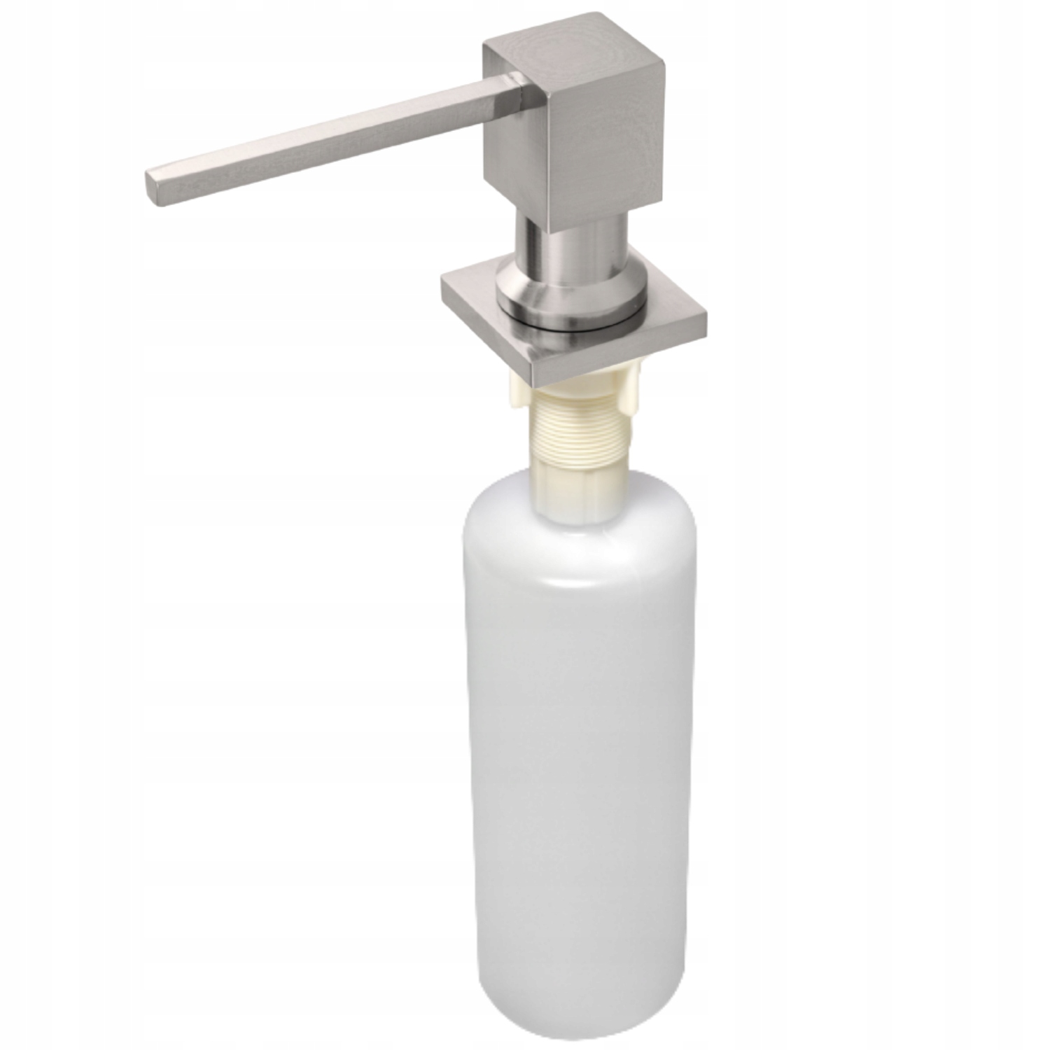 Dozownik zlewozmywakowy kuchenny kwadratowy inox