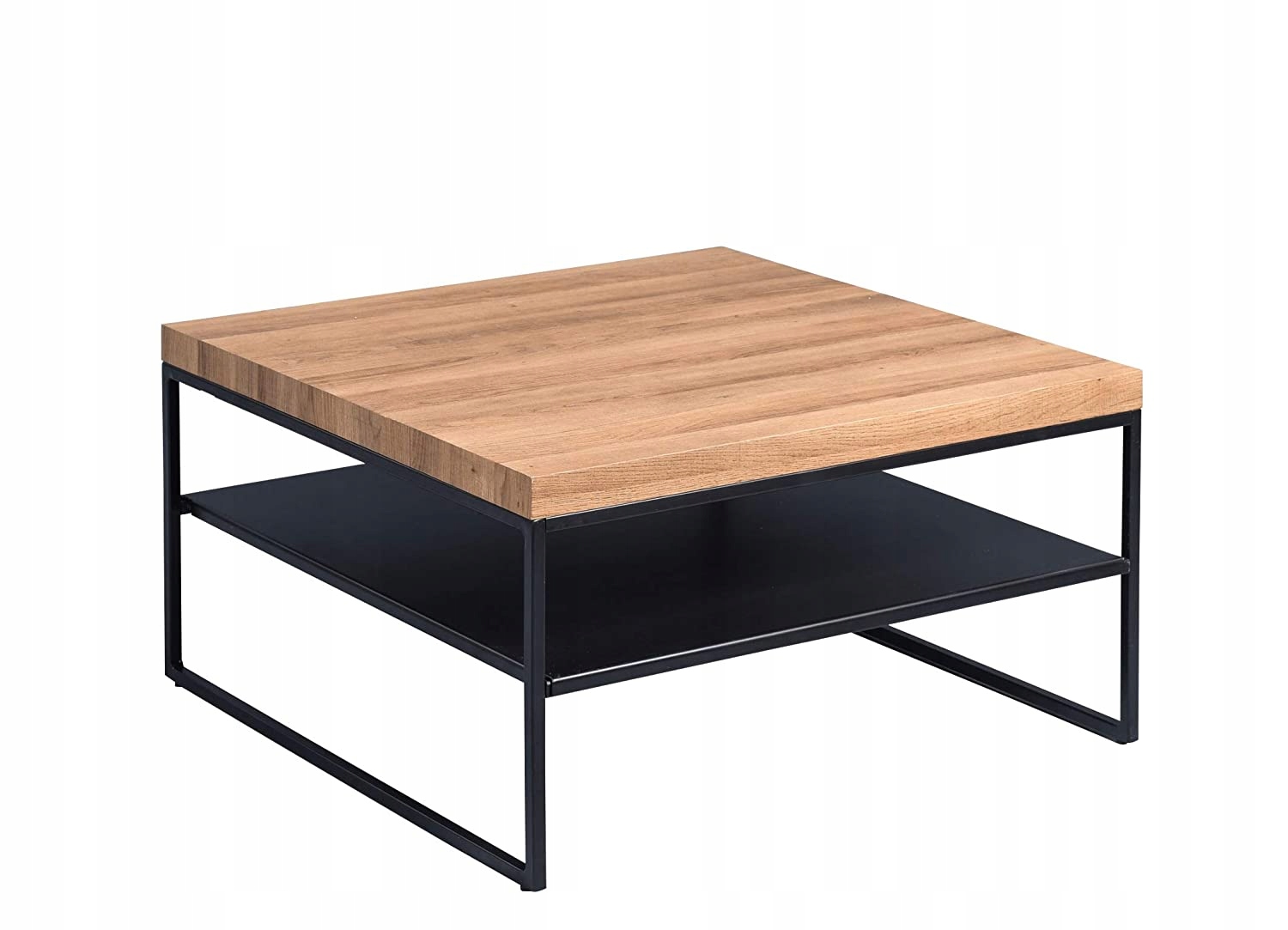 konferenčný stolík štvorcový 75 x 75 x 75 cm Hnedo-čierny HomeTrends4You