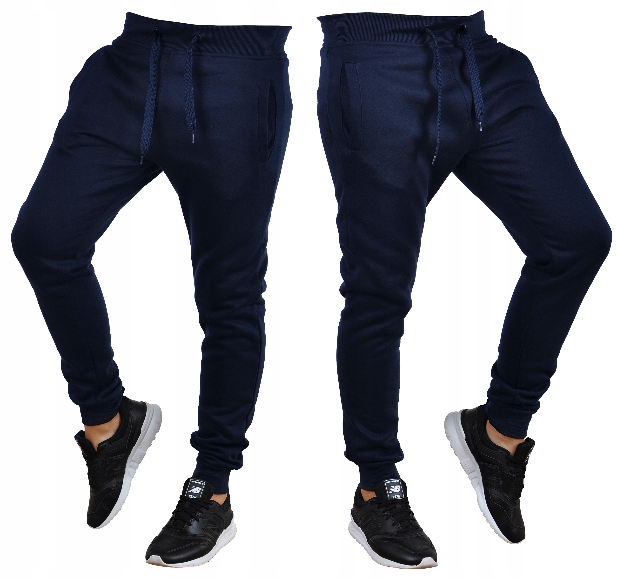 k01 r. XL MĘSKIE SPODNIE DRESOWE JOGGERY GŁADKIE