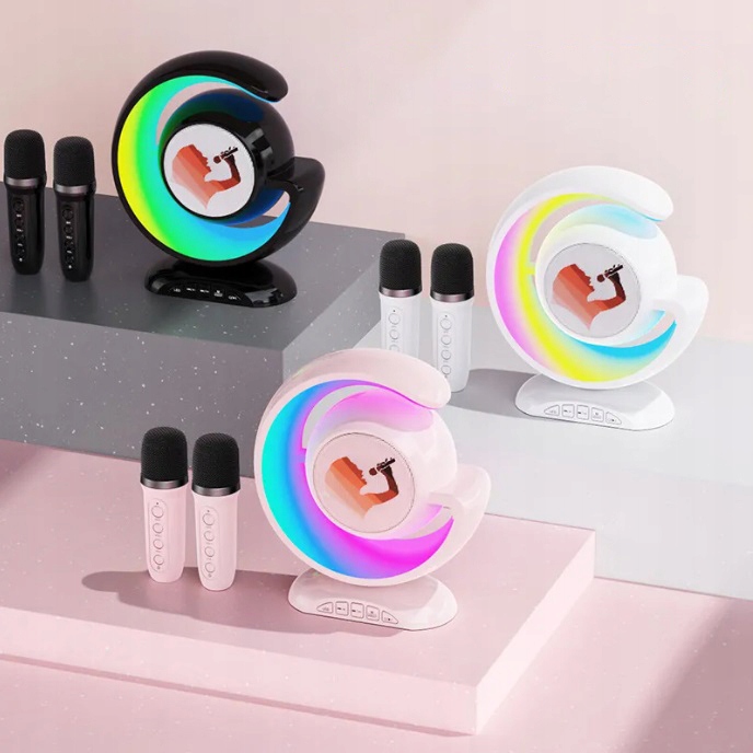 BEZPRZEWODOWY ZESTAW DO KARAOKE DLA DZIECI BLUETOOTH GŁOŚNIK + 2 MIKROFONY EAN (GTIN) 5906293610672