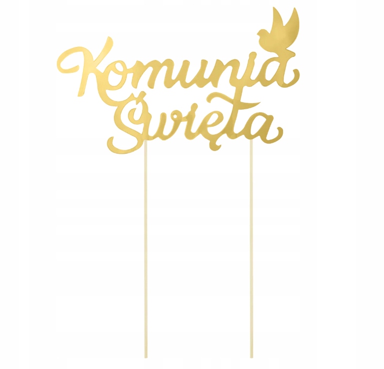 Topper na tort 1 KOMUNIA ŚWIĘTA dekoracja piker