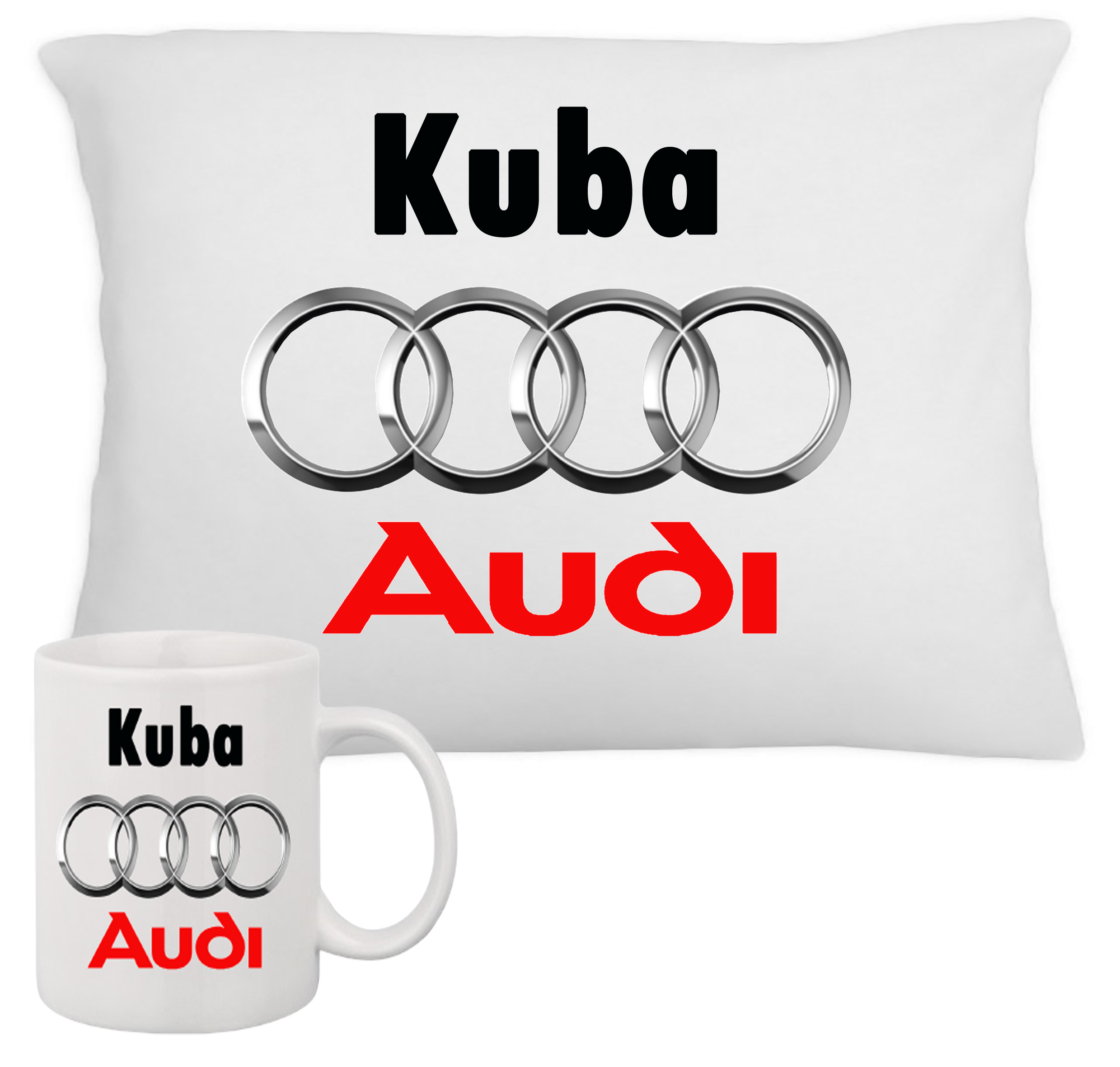 

Zestaw Dla Kierowcy Poduszka + Kubek Audi + Imię