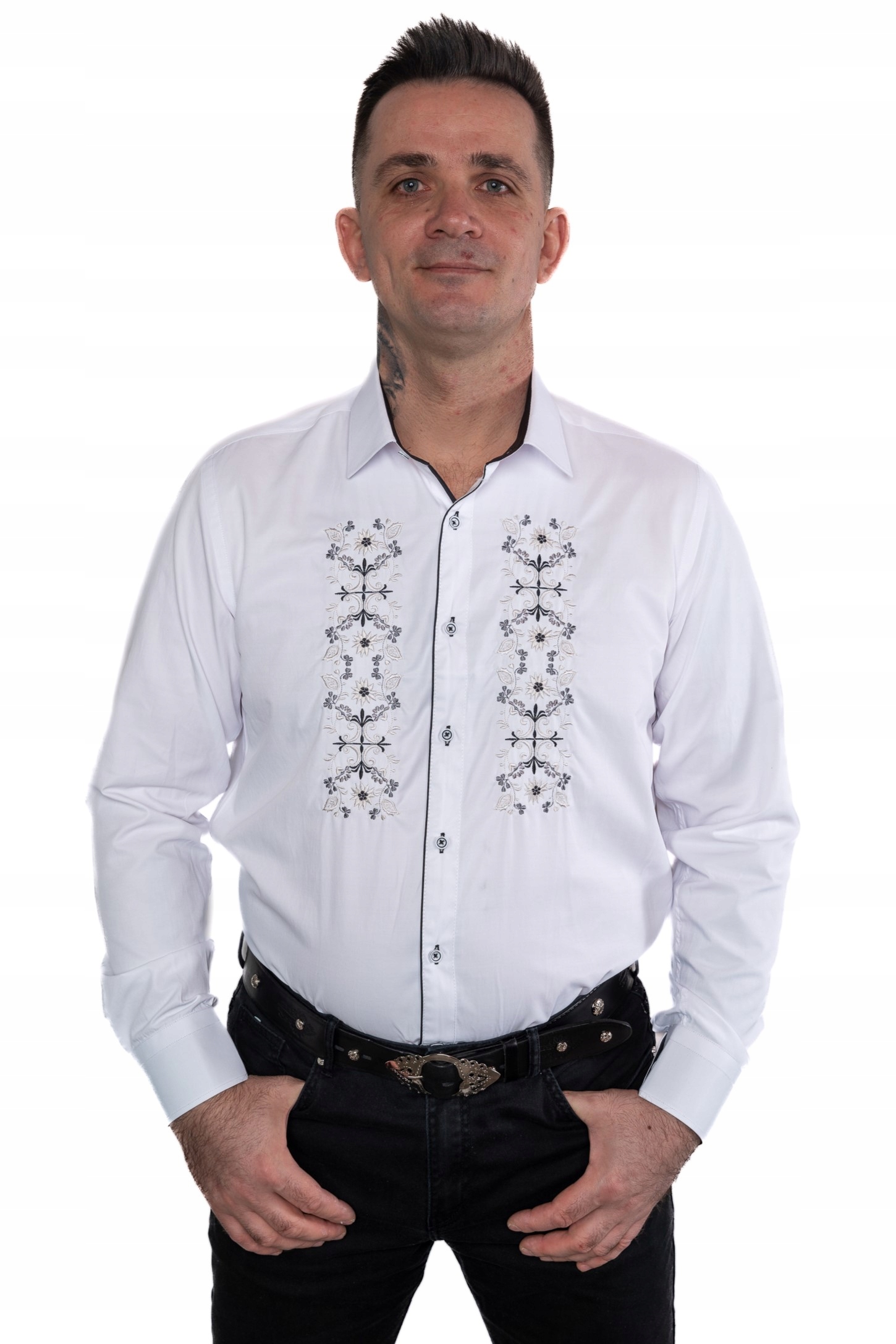 

Koszula góralska haftowana bawełniana folkowa