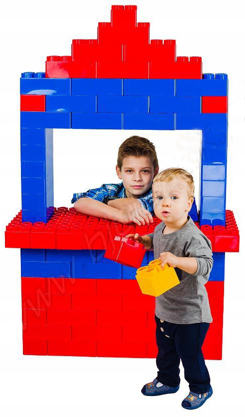 Ogromne klocki konstrukcyjne 141e CEGŁY XXL, koła Płeć chłopcy dziewczynki