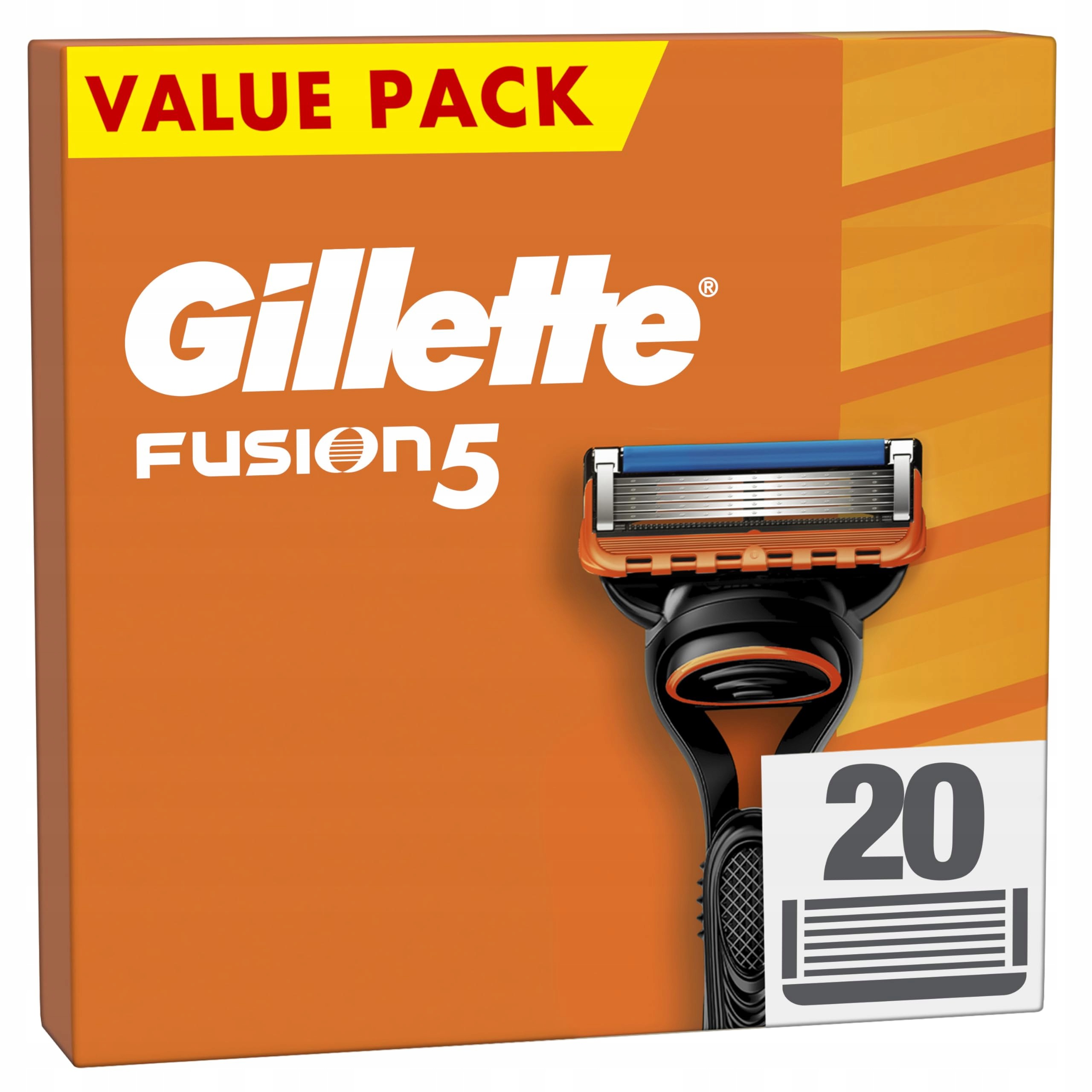 Gillette Fusion5 holicí břity, 20 originálních náplní