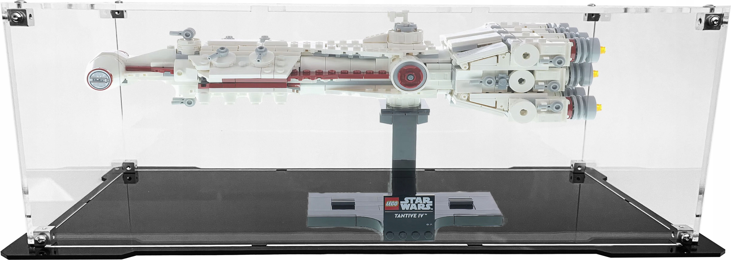 Vitrína s černým podstavcem pro stavebnici Lego 75376 Star Wars Tantive IV