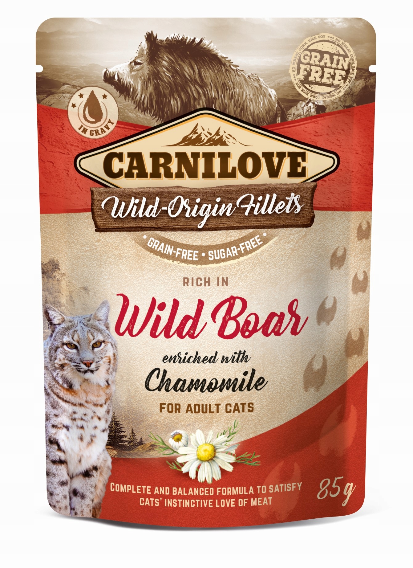 Levně 9X Carnilove Cat Pouch wild boar s heřmánkem 85 g