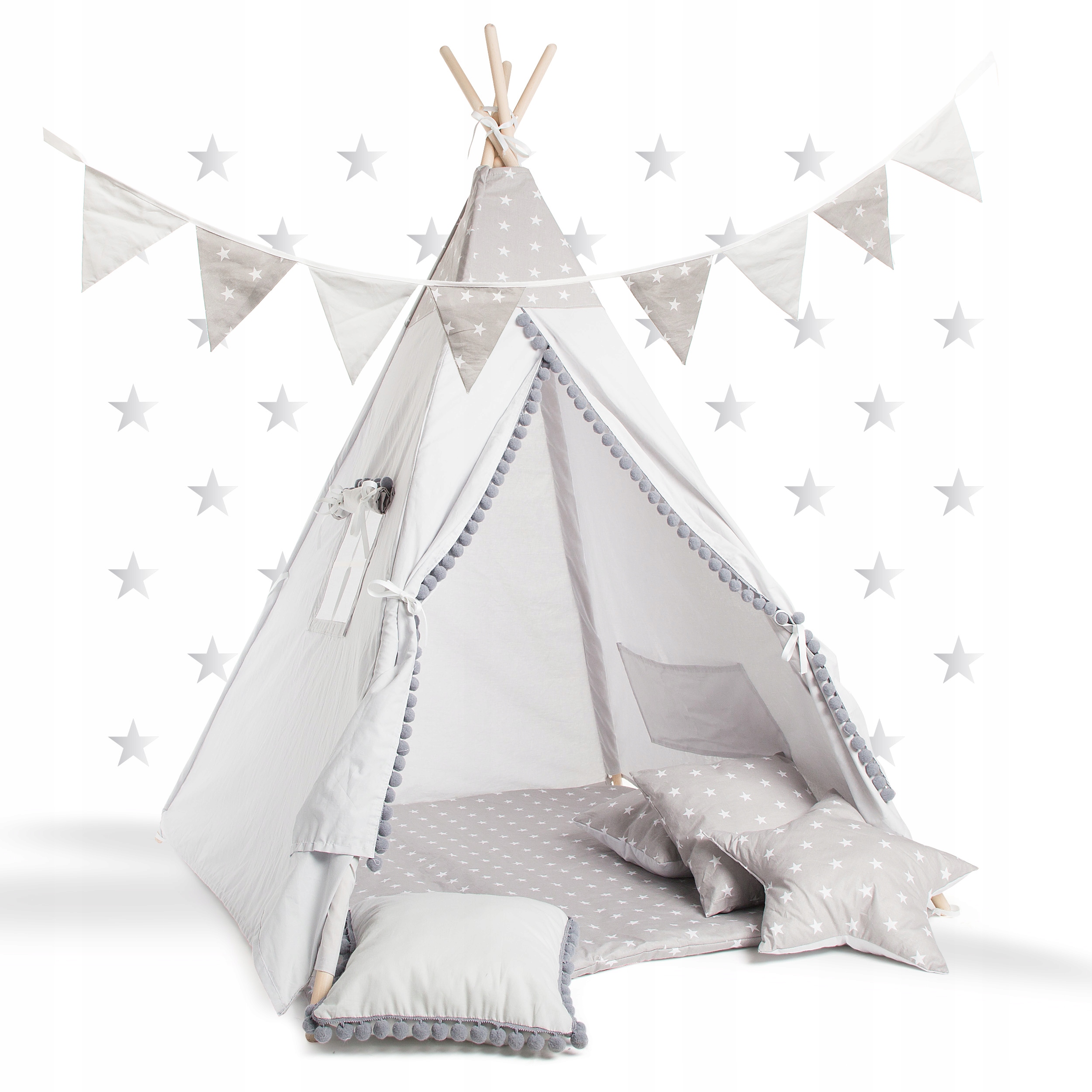 Namiot dla dzieci TIPI POMPON+STABILIZATOR STELAŻA