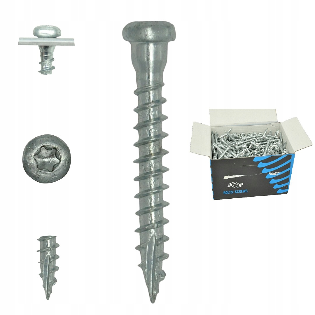 Tesařský vrut pro spojovací prvky Anchor 5x40 mm 500 ks Domax