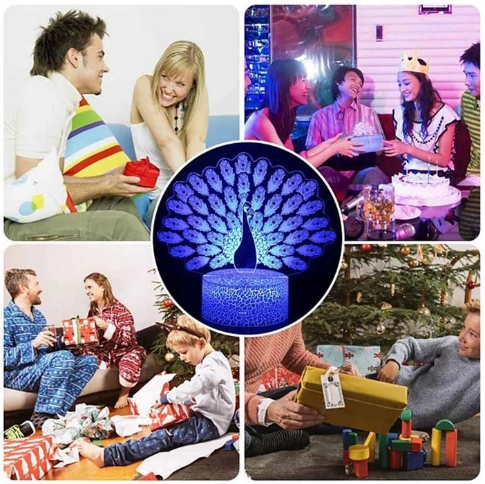 LAMPA 3D LED WSZECHŚWIAT PLANETY LAMPA NOCNA PILOT Kolekcja WSZECHŚWIAT