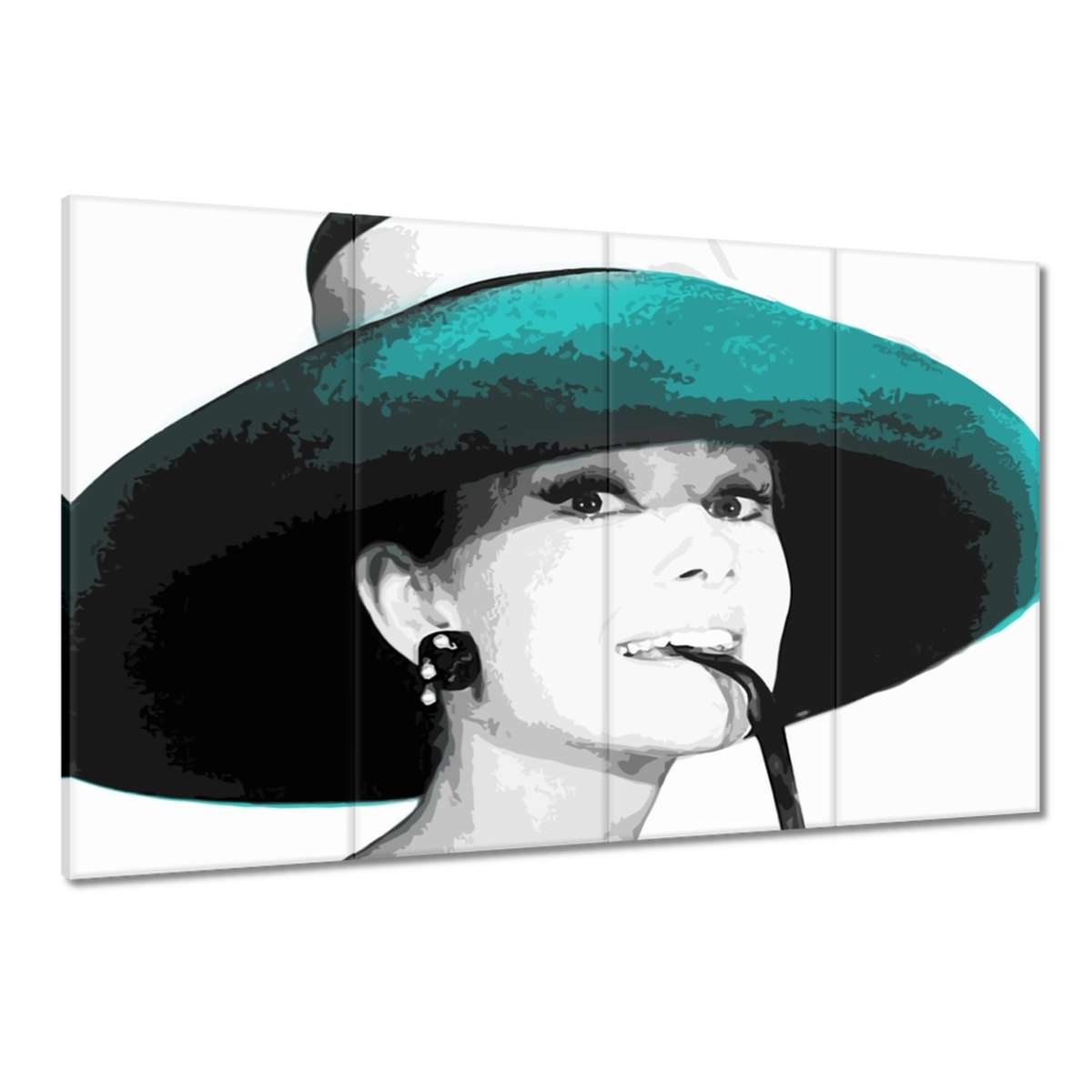 Obrazy 120x80 Audrey Hepburnová Klobouk