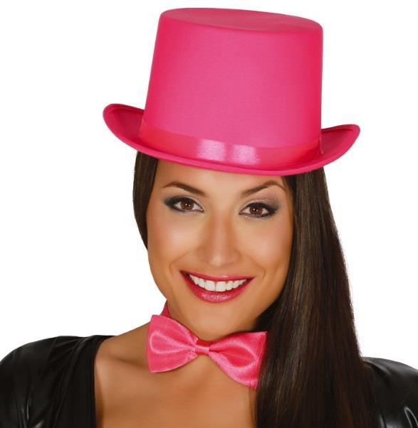 SUPER Kapelusz Cylinder Różowy 13401BZ Karnawał Sylwester Przedstawienia