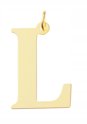 

Literka "L" Zawieszka Złota 585 Duża 3cm