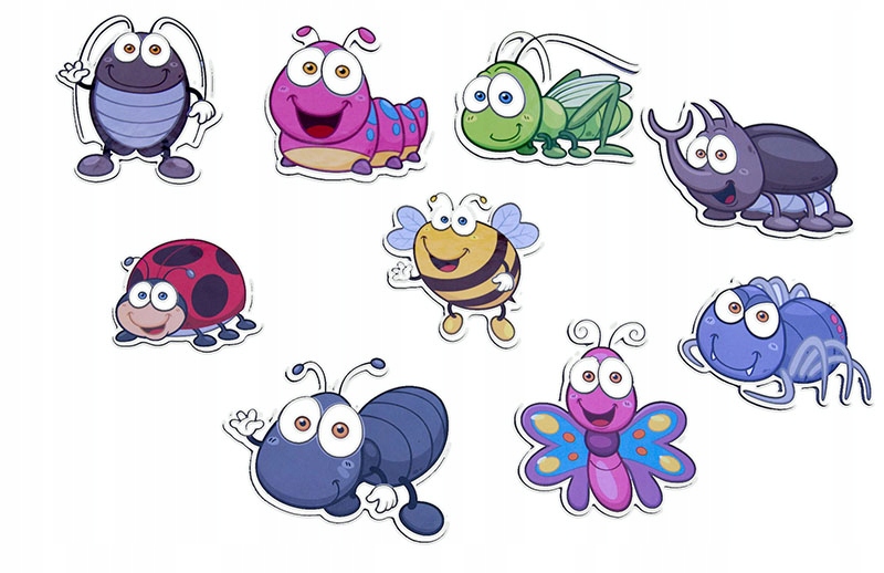 

Magnesy na lodówkę kształtowe Owady