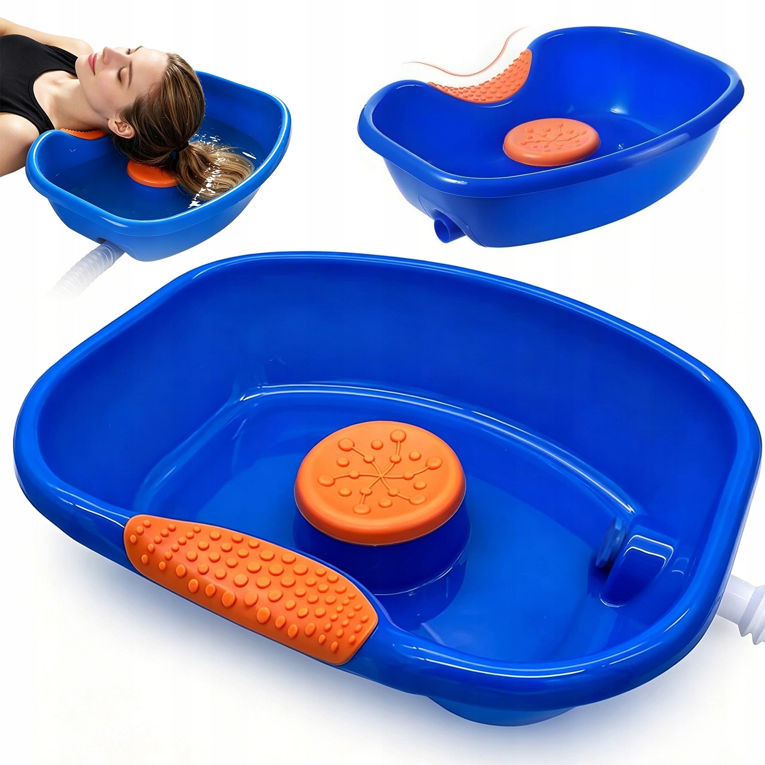 Miska Na Mytí Vlasů 46X35X12,5 CM S Hadicí 60 CM Pro Ležící, Ergonomická