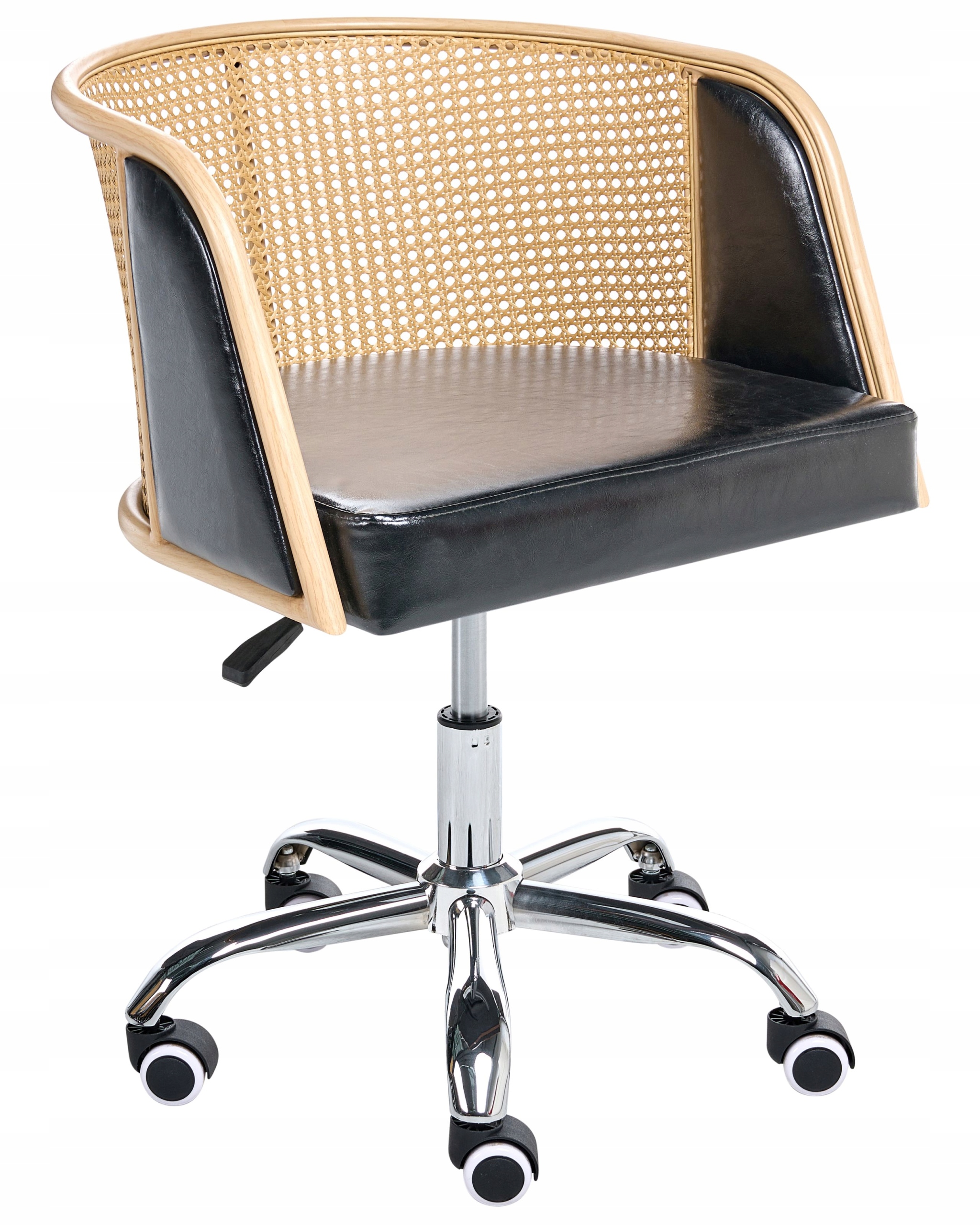 Fotel biurowy regulowany ekoskóra czarne