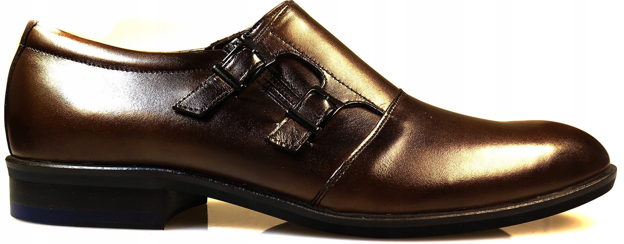 

Brązowe wsuwane buty męskie - monki T39 42