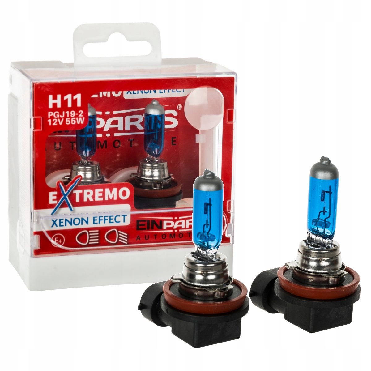 

Żarówki H11 EinParts Extremo 12V 55W Xenon Effect