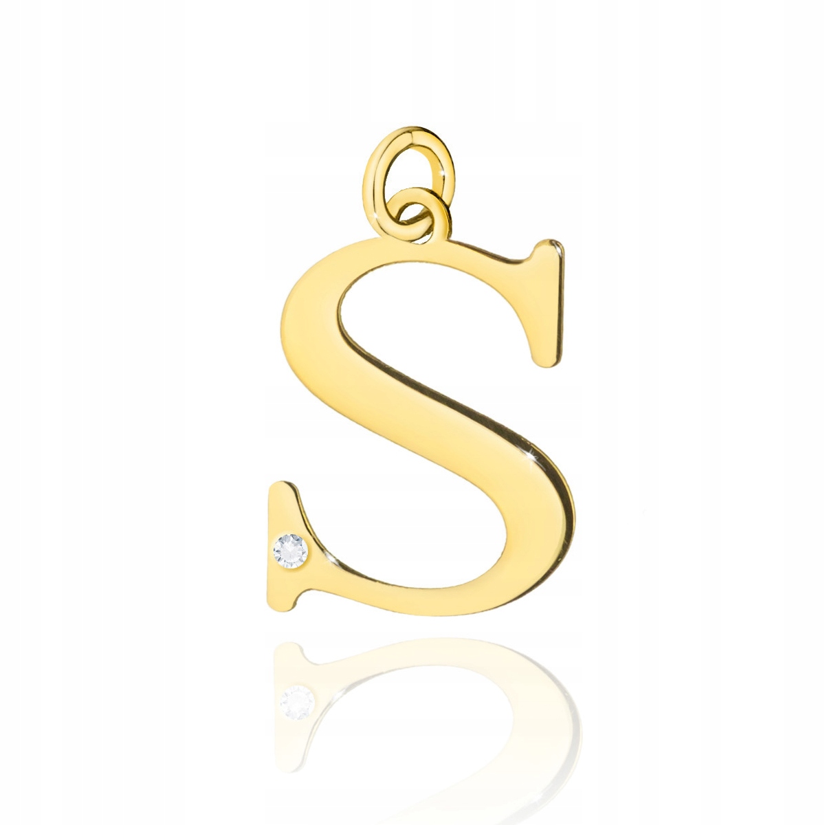 Zlatý přívěsek písmenko S s briliantem velký pr.585 přívěsek pro ženy