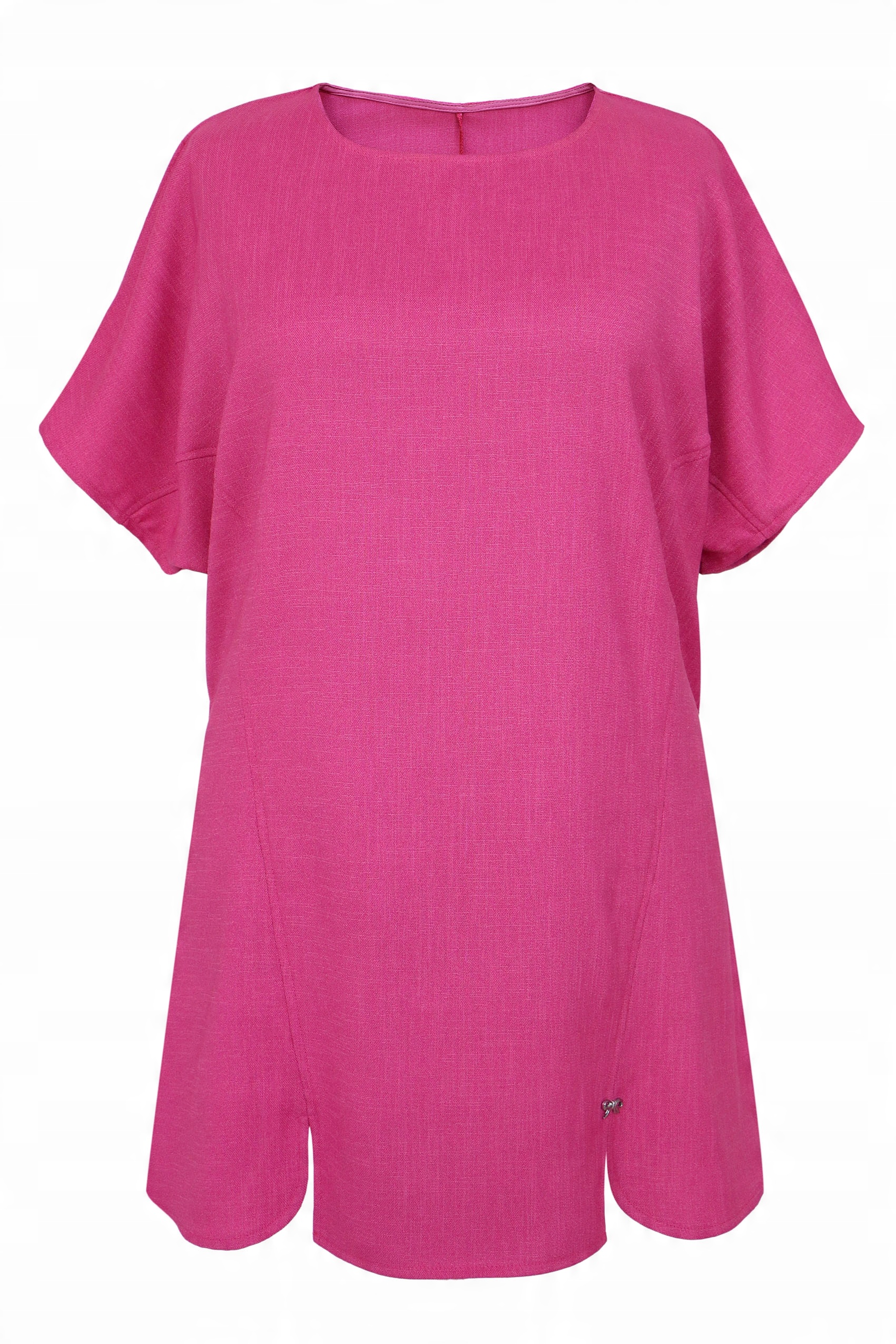 

kimonowa Bluzka tunika z lnem 5XL 58 60 amarant