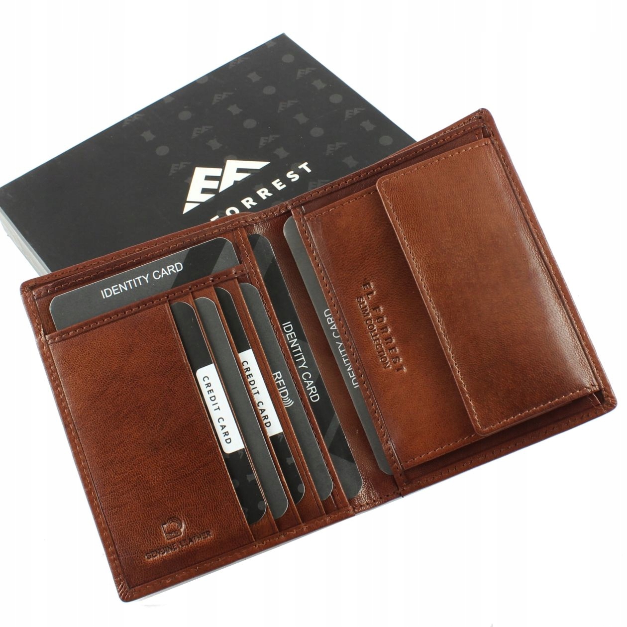 

Skórzany portfel męski El Forrest Duży skóra