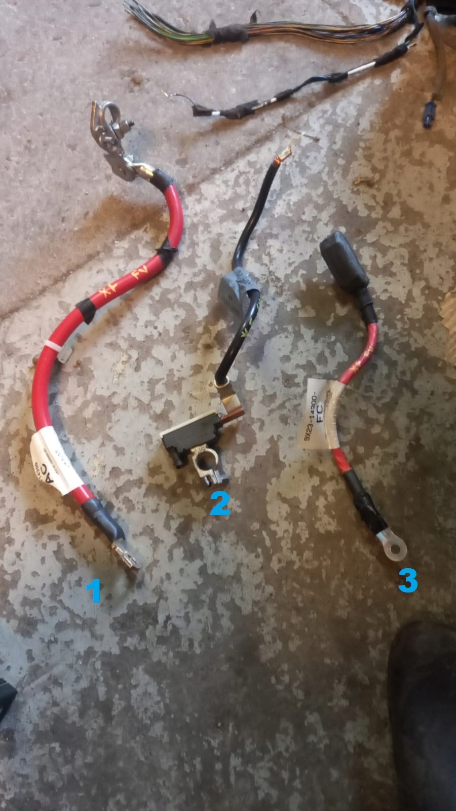 wiring bundle terminal plus minus JAGUAR XF