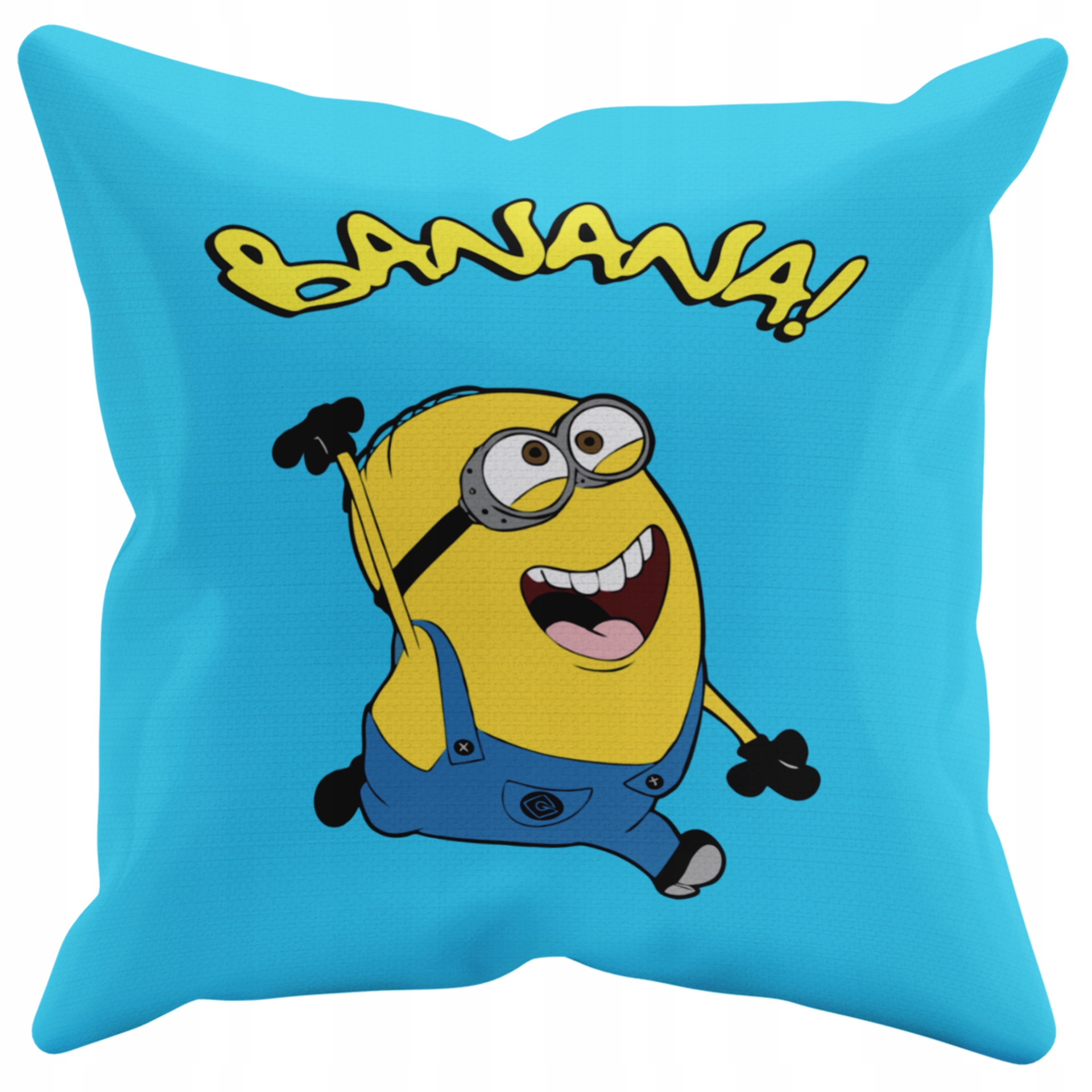POSZEWKA NA PODUSZKĘ JAŚKA DO PRZEDSZKOLA MINIONKI + IMIĘ GRATIS Kolor dominujący odcienie niebieskiego