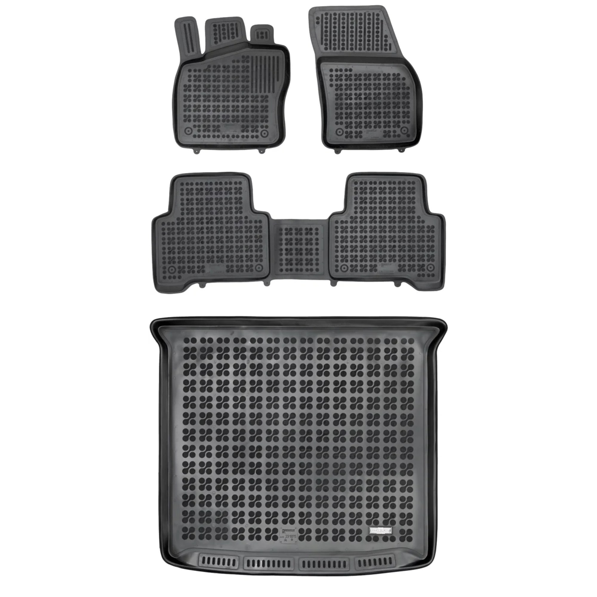 Gumová sada kobercov a rohoží Volkswagen touran III od roku 2015, horná podlaha b