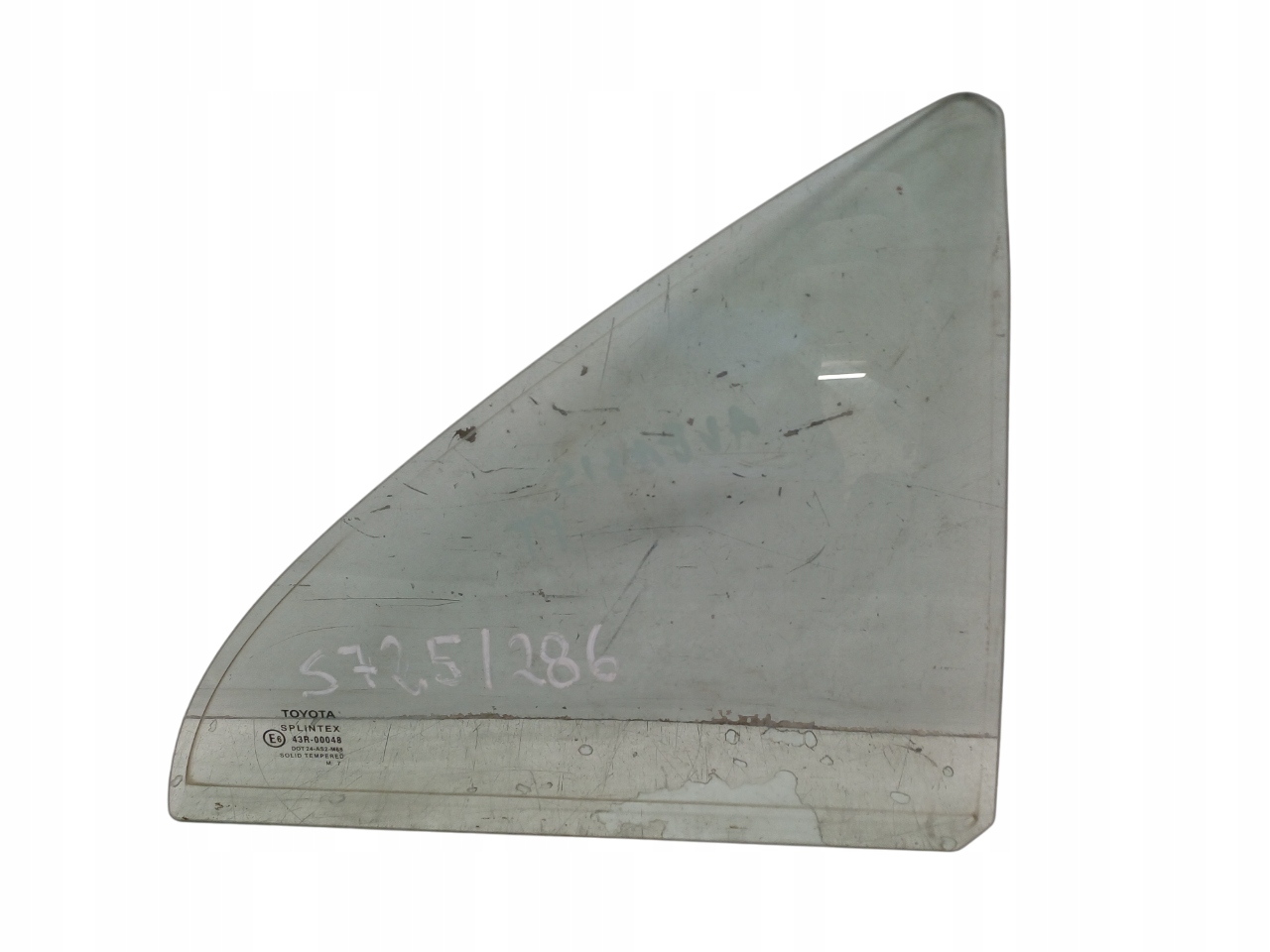 TOYOTA AVENSIS T25 03- SZYBA KAROSERYJNA PRAWY TYŁ AS2