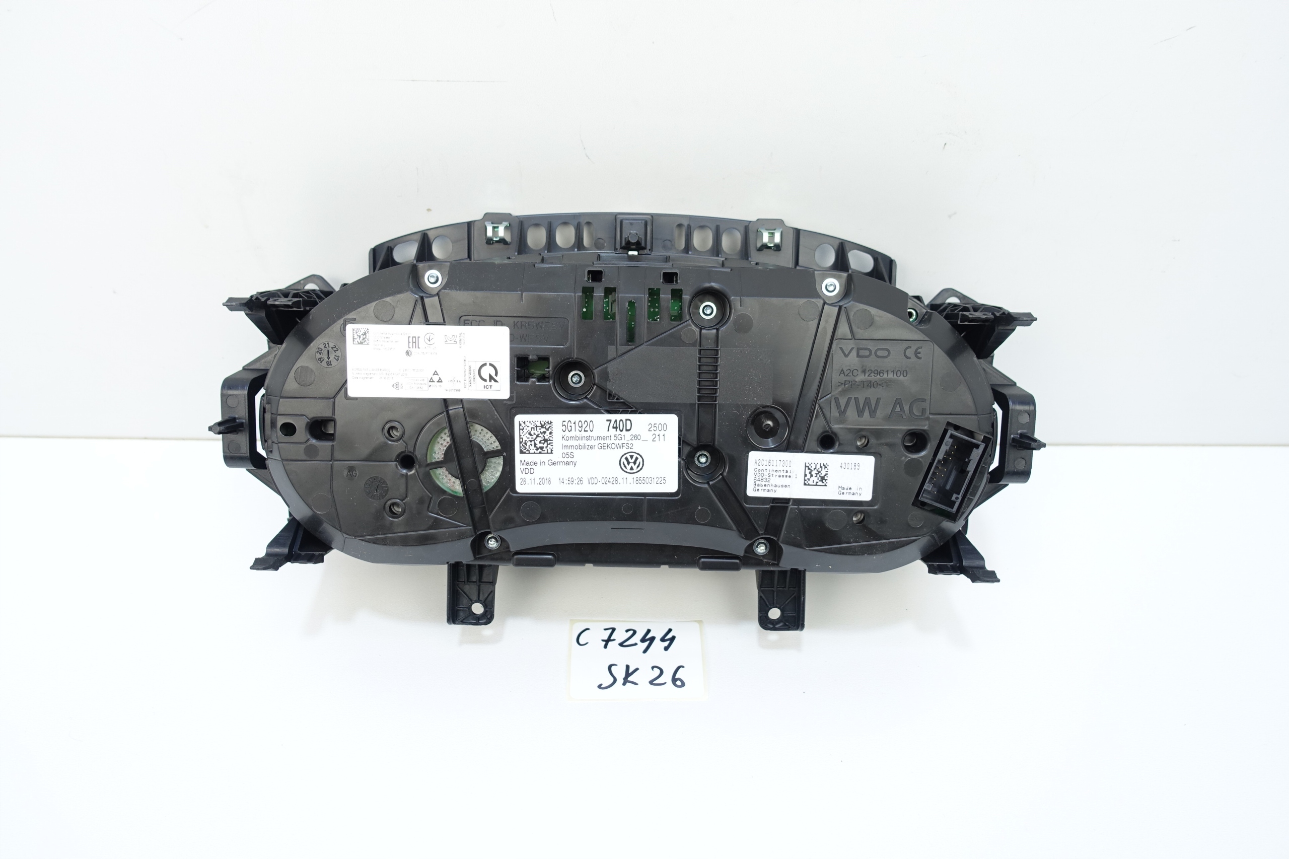 dials dials VW GOLF VII 7 5G 53870KM 5G1920740D