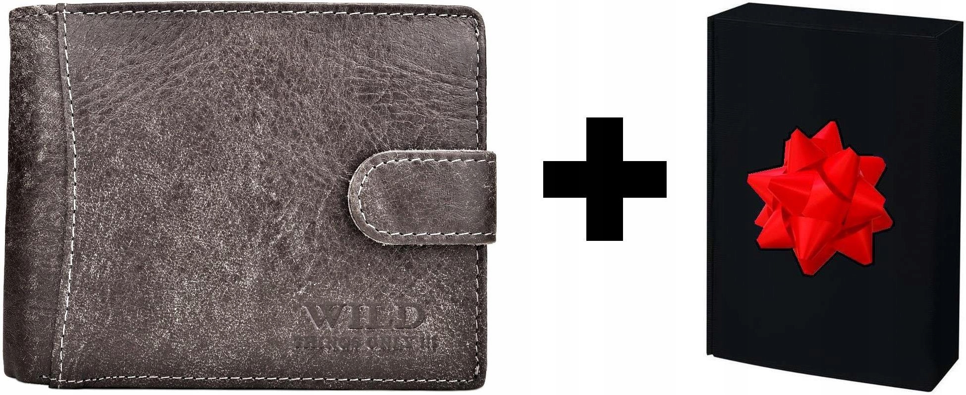 Šedá Kožená Pánská Peněženka na Patent Horizontální Mladistvá Elegantní Wild