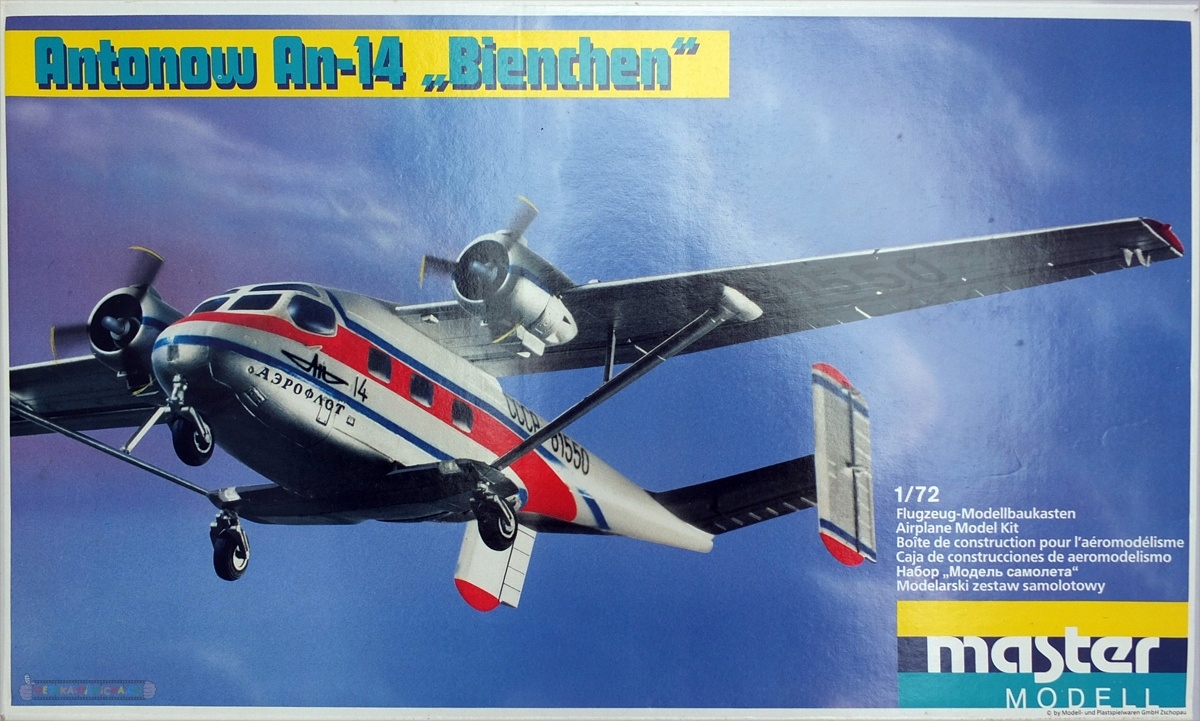 Antonov An-14 Master Modell ex- Veb Plasticart) Nový Rarita