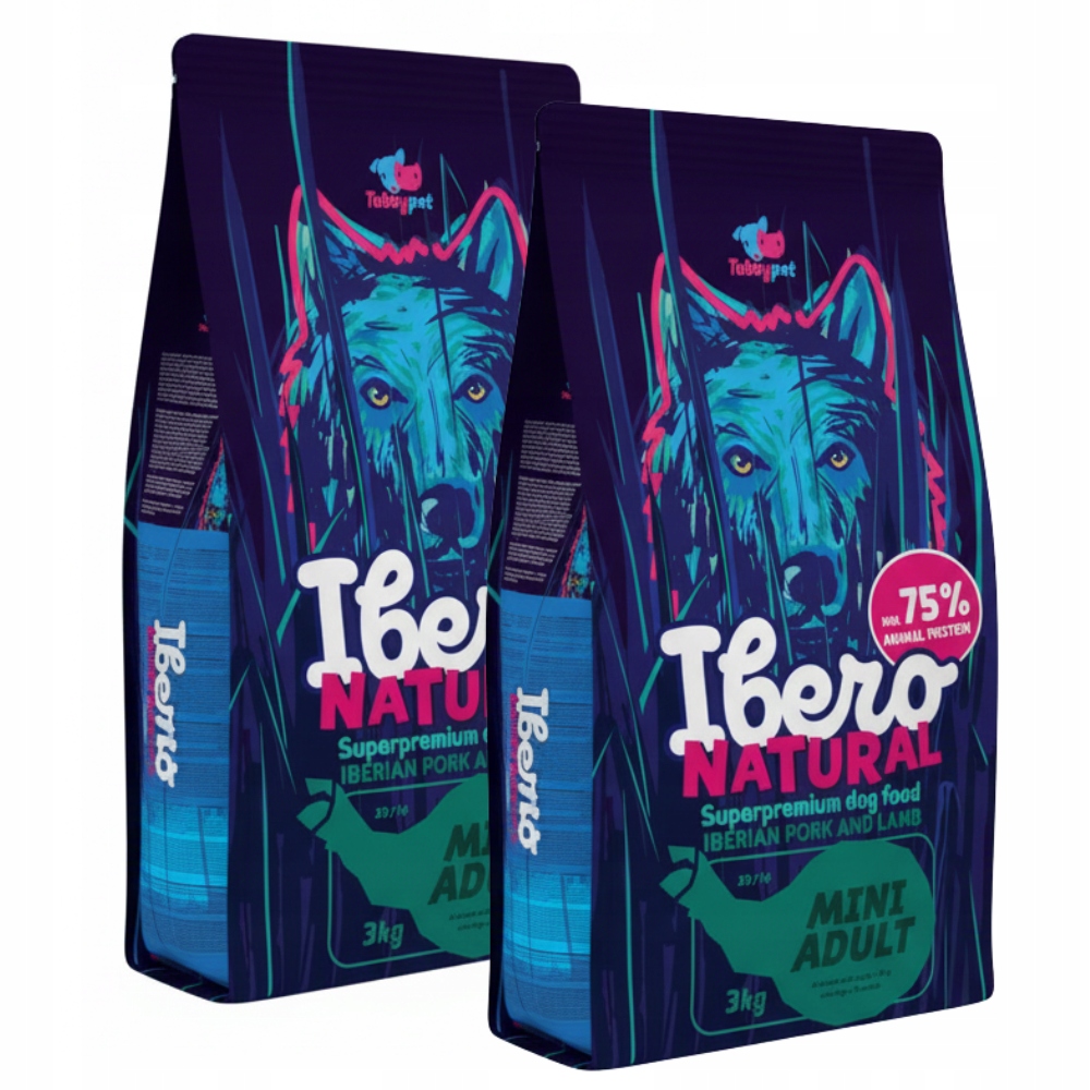 Suché krmivo pro psa mini 6 kg Ibero Natural Adult malých plemen kousátko Bonus