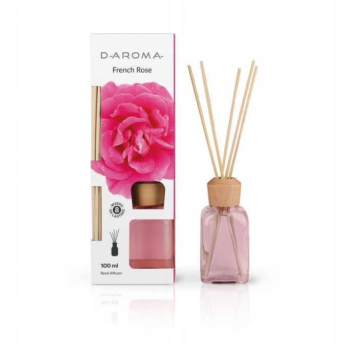 Dyfuzor zapachowy D-aroma Reed Diffuzer 100ml French Rose Odświeżacz