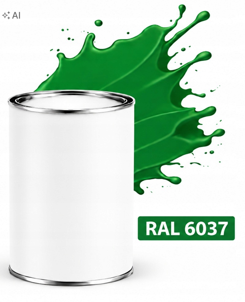 Ral 6037 Lesklá alkydová smaltovaná Barva na kov a ocel 1L