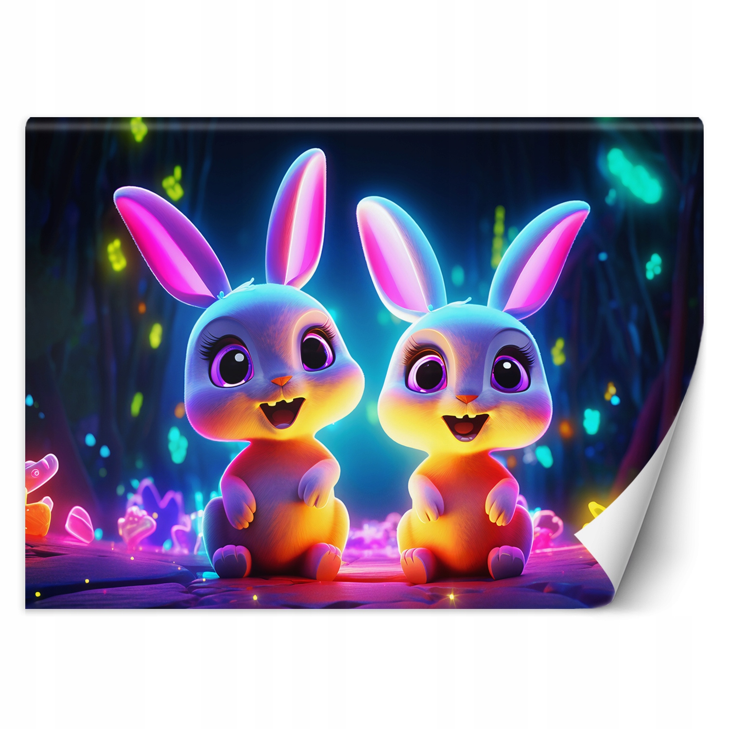 Fototapeta Pár zajíčků neon 450x315