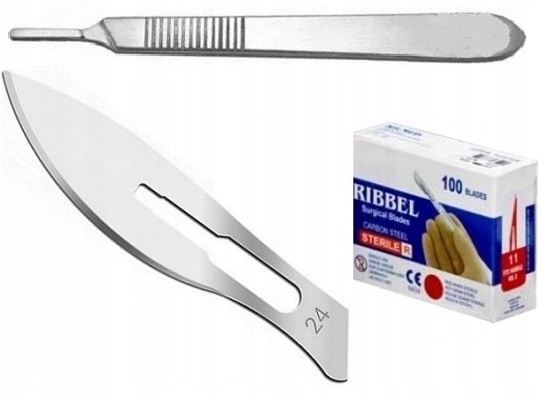 

Skalpel Nóż Chirurgiczny Ribbel 24 100szt Uchwyt