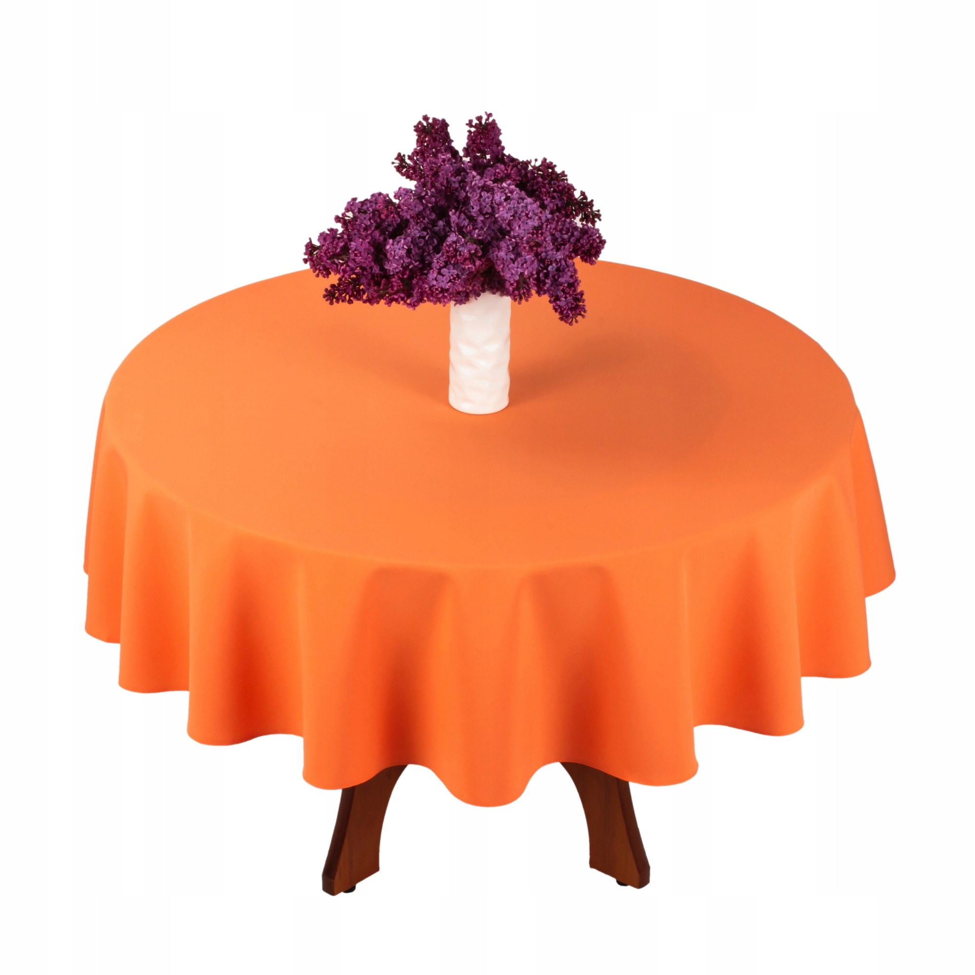 ELEGANCKI GŁADKI OWALNY OBRUS OWAL POMARAŃ 140x260