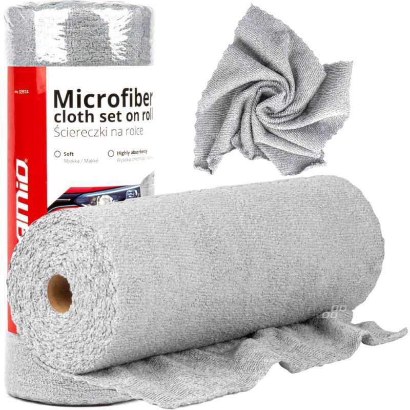 Ściereczki Z Mikrofibry Ręczniki W Rolce 30X30CM 50SZT. Mikrofibra Do Mycia